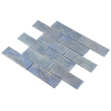 Elida Ceramica White 12-in x 12-in Glossy Glass Brick Mosaic Wall Tile - Super Arbor