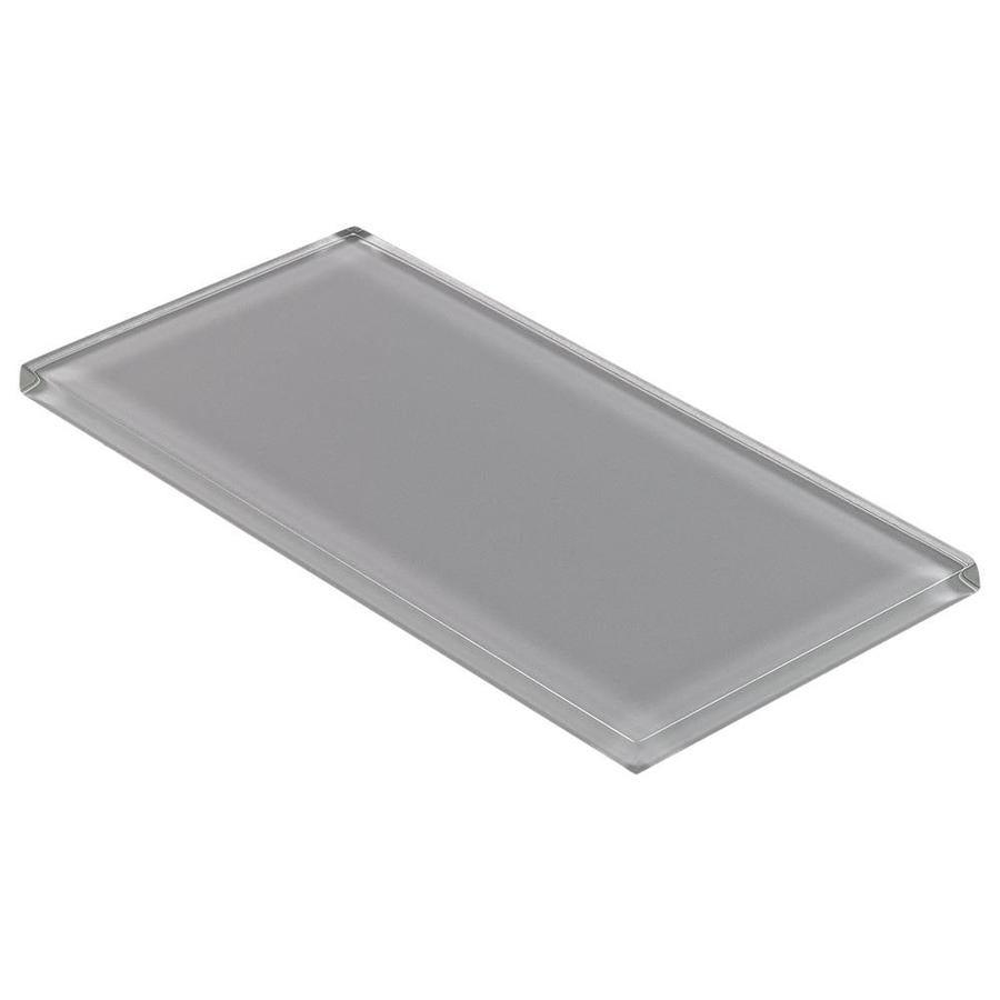 Elida Ceramica Gray 12-in x 12-in Glossy Glass Brick Subway Wall Tile - Super Arbor