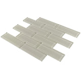 Elida Ceramica 3x12 Beige Glass 3-in x 12-in Glossy Glass Subway Wall Tile - Super Arbor