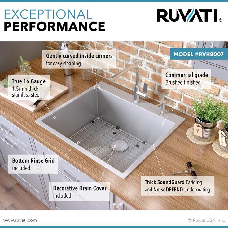 Drop-In Tight Radius Topmount Stainless Steel 25 in. 16-Gauge Single Bowl Kitchen Sink