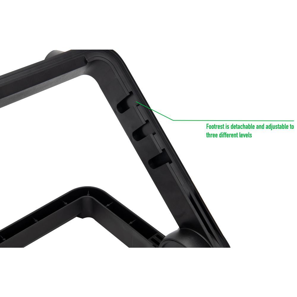 Black Plastic Sliding Adjustable Foot Rest for Under Desk - Super Arbor