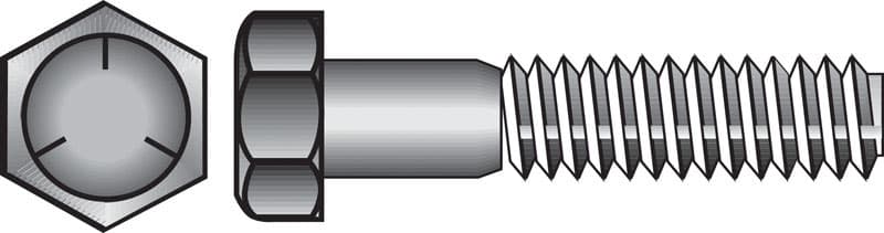 Hillman 5/8 in. Diameter x 3-1/2 in. Length Grade 5 Heat-Treated Zinc Steel Hex Head Cap Screws, Coarse Thread, 25-Pack
