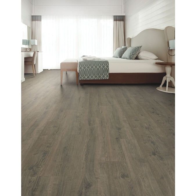 Quick-Step Studio QuickStep Studio + Spill Repel Whistler Oak 12-mm T x 6-in W x 48-in L Waterproof Wood Plank Laminate Flooring (16.12-sq ft / Carton)