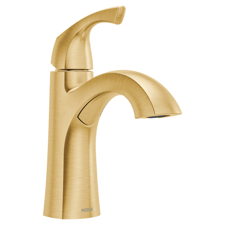 Moen Lindor Spot Resist Brushed Nickel 1-Handle Single-Hole/4-in Centerset WaterSense Bathroom Sink Faucet