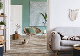 Style Selections Woods French Gray 6-in x 24-in Glazed Porcelain Wood Look Tile