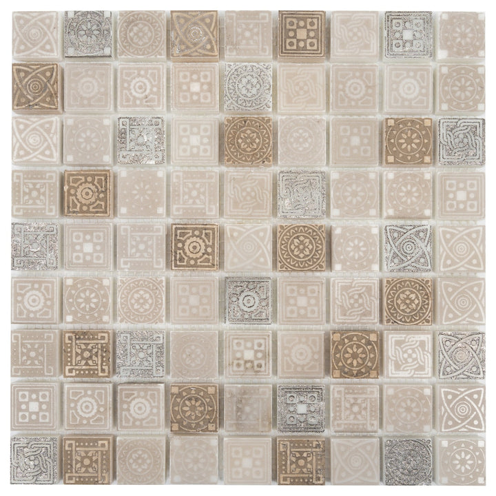 Apollo Tile Artisana Cream and Soft Earthy 12-in x 12-in Multi-finish Natural stone Marble Mosaic Floor and Wall Tile product image