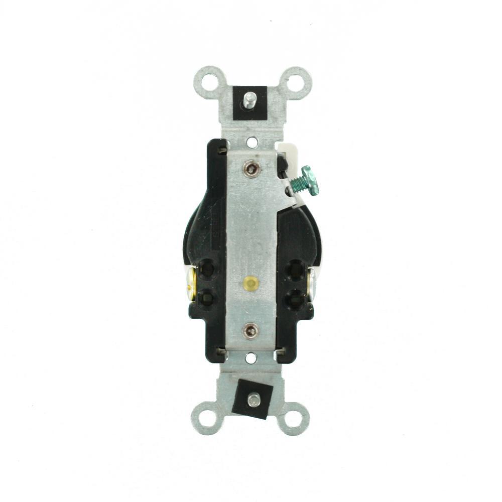 15 Amp Commercial Grade Tamper Resistant Single Outlet, White - Super Arbor
