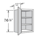 allen + roth Stonewall 15-in W x 36.125-in H x 12-in D Stone Maple Door Wall Semi-Custom Cabinet