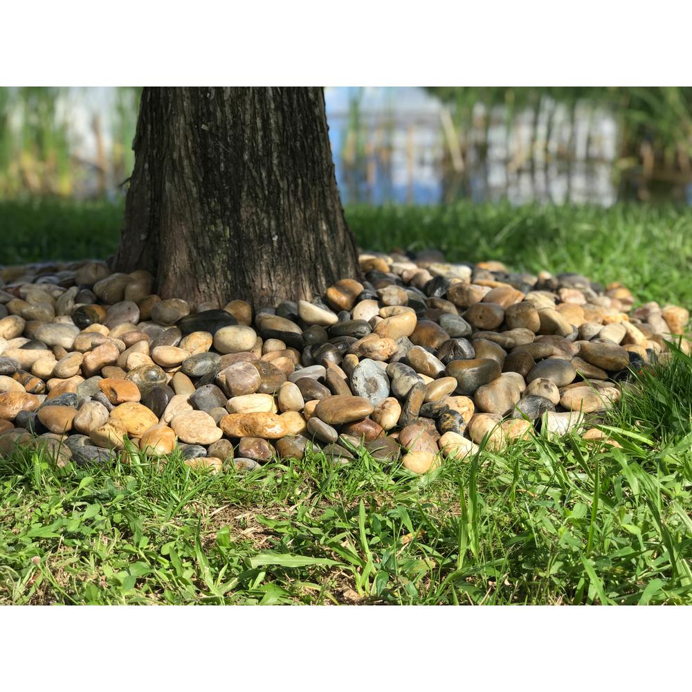 Rain Forest 1 in. to 2 in., 2200 lb. Medium Mixed Grade A Polished Pebbles Super Sack