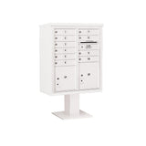 3400 Horizontal Series 10-Compartment 2-Parcel Locker Pedestal Mount Mailbox - Super Arbor