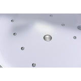 Capri 60 in. Acrylic Center Drain Corner Alcove Whirlpool Bathtub in White - Super Arbor