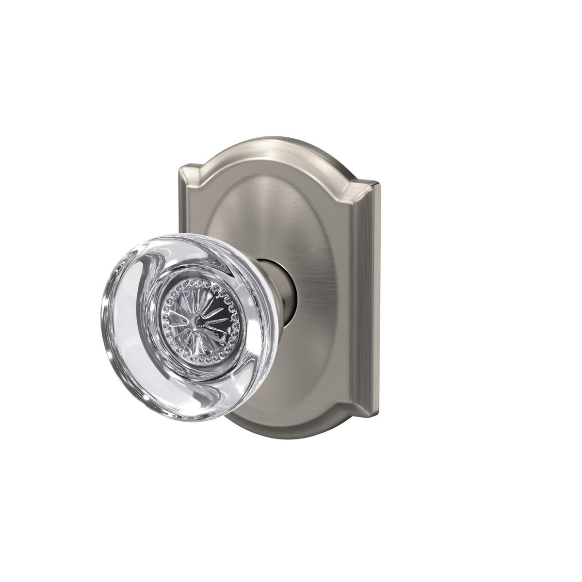 Schlage Custom Hobson Aged Bronze with Camelot Trim Combined Interior Glass Door Knob