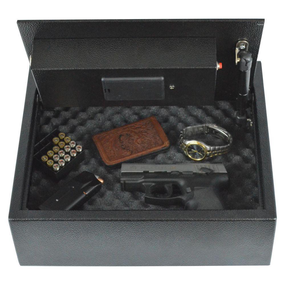Biometric Fingerprint Drawer Personal Gun Safe, Black - Super Arbor
