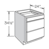 allen + roth Aveley 24-in W x 34.5-in H x 24-in D Linen Maple Drawer Base Semi-Custom Cabinet