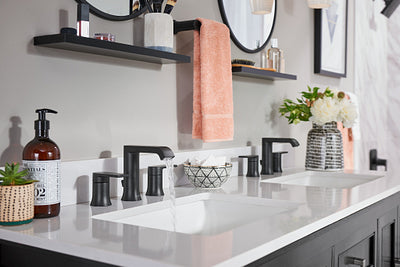 Moen Genta LX 7-in Matte Black Wall-Mount Hand Towel Bar