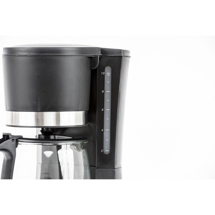 Pause to Pour 10-Cup Black Drip Coffee Maker with Glass Carafe