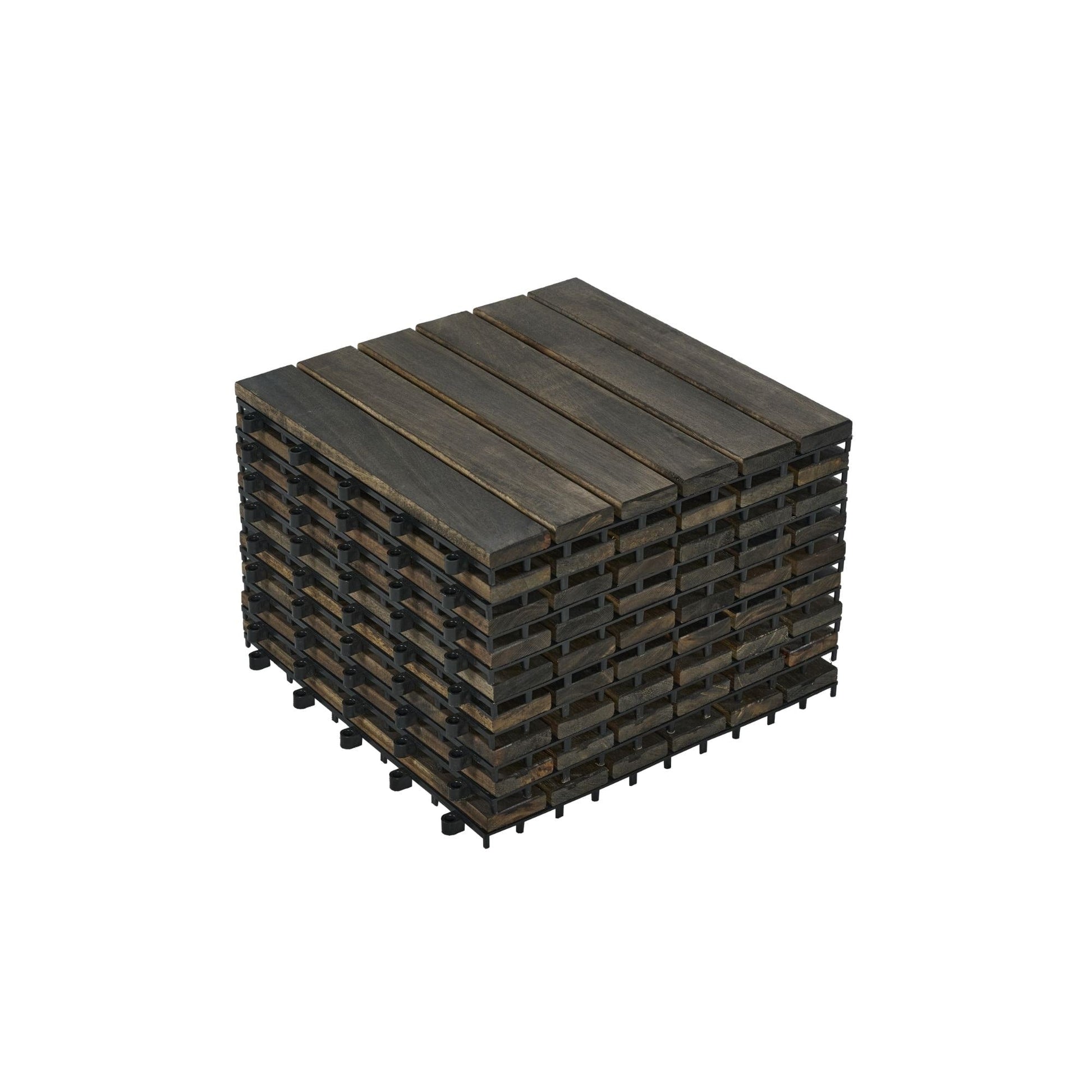 Blisstyle Premium Dark Brown 12-in x 14-in Matte Wood Wood look Floor and Tile product image