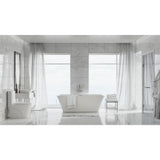 St. Tropez 1-Piece 0.8/1.28 GPF Dual Flush Elongated Toilet in White - Super Arbor