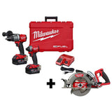 M18 FUEL 18-Volt Lithium-Ion Brushless Cordless Hammer Drill and Impact Driver Combo Kit (2-Tool) with Two 5Ah Batteries