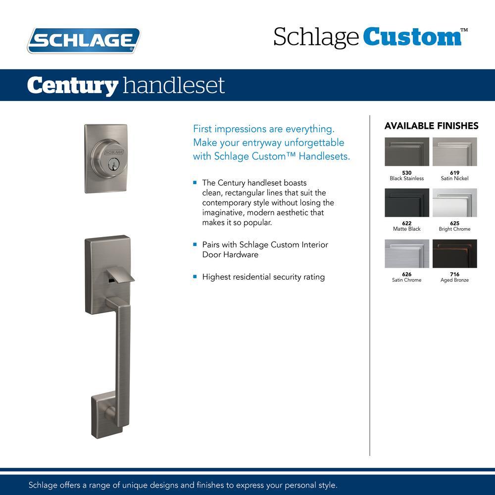 Custom Century Aged Bronze Single Cylinder Door Handleset with Eller Door Lever - Super Arbor