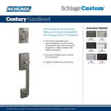 Custom Century Aged Bronze Single Cylinder Door Handleset with Eller Door Lever - Super Arbor