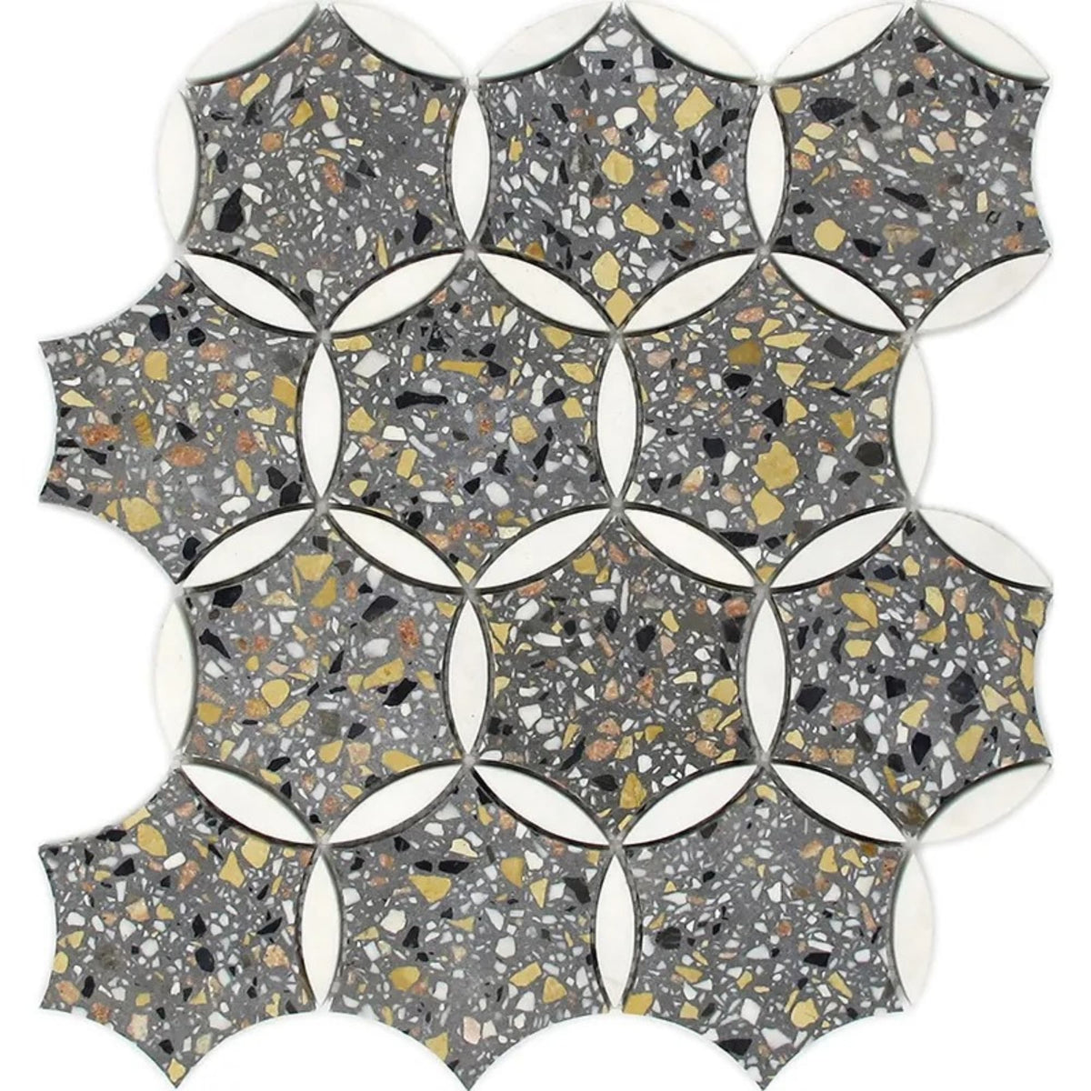 Apollo Tile Stellare Gray, White 12-in x 13-in Honed Natural stone Marble Mosaic Floor and Wall Tile product image