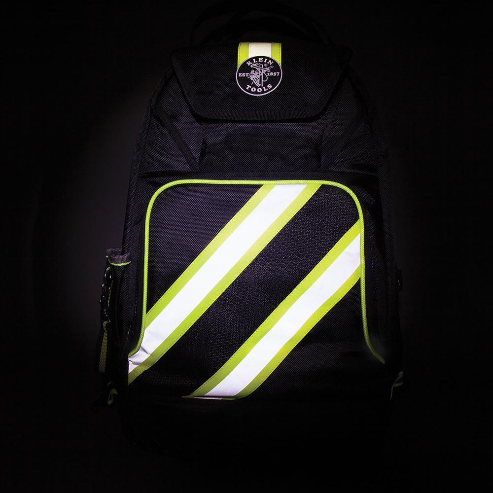 Tradesman Pro 14-3/8 in. High-Visibility Tool Bag Backpack, Black and Gray - Super Arbor