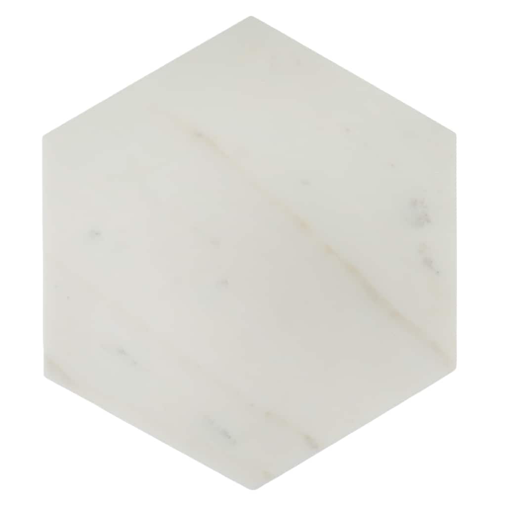 Apollo Tile Serena White Gray 10-in x 10-in Honed Natural stone Marble Hexagon Floor and Wall Tile product image