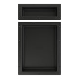 Redi Niche 16 in. W x 26 in. H Shampoo Soap Double Niche Set in Black - Super Arbor