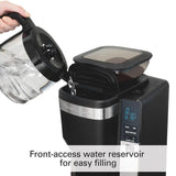 12-Cup Black Auto Grounds Dispensing Coffee Maker