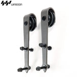 8 ft./96 in. Country Style Bypass Steel Sliding Barn Wood Door Hardware Roller Track Kit for Wood and Concrete Wall - Super Arbor