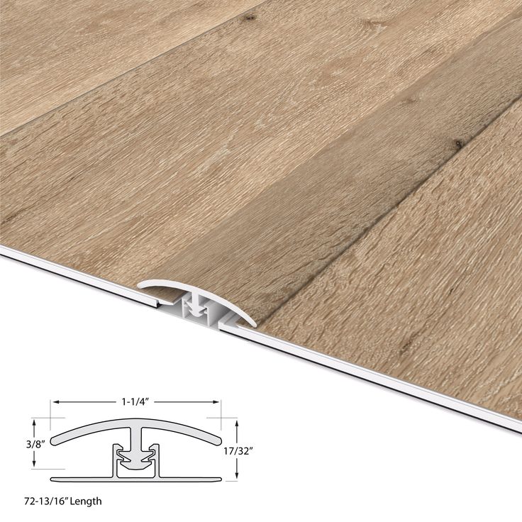 CALI Mute Step Aged Hickory 0.56-in T x 1.25-in W x 72-in L Vinyl T-moulding