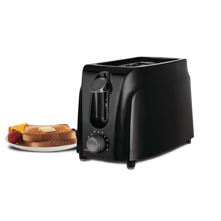 2-Slice Black Toaster with Cool-Touch Exterior