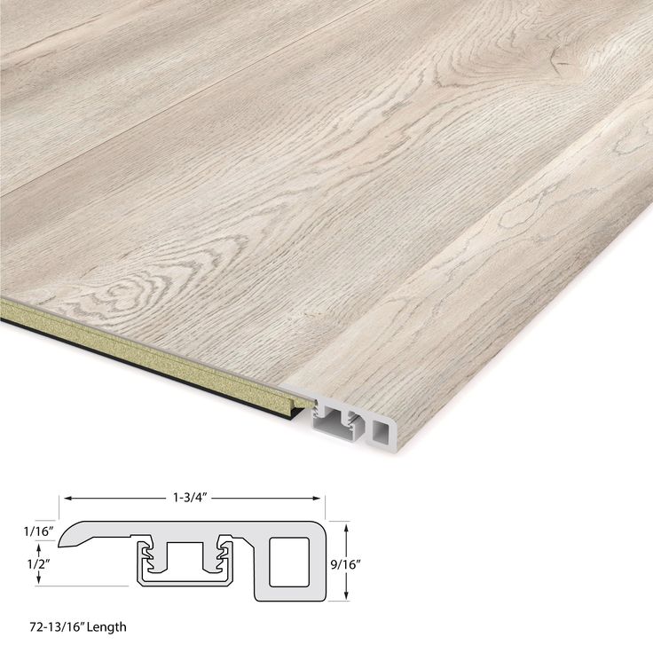 CALI Legends Uprush Vinyl Accessories Threshold Uprush 0.47-in T x 1.73-in W x 72.83-in L Vinyl Threshold
