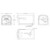 Oasis 360 Locking Parcel Mailbox with 2-Access Doors Black - Super Arbor