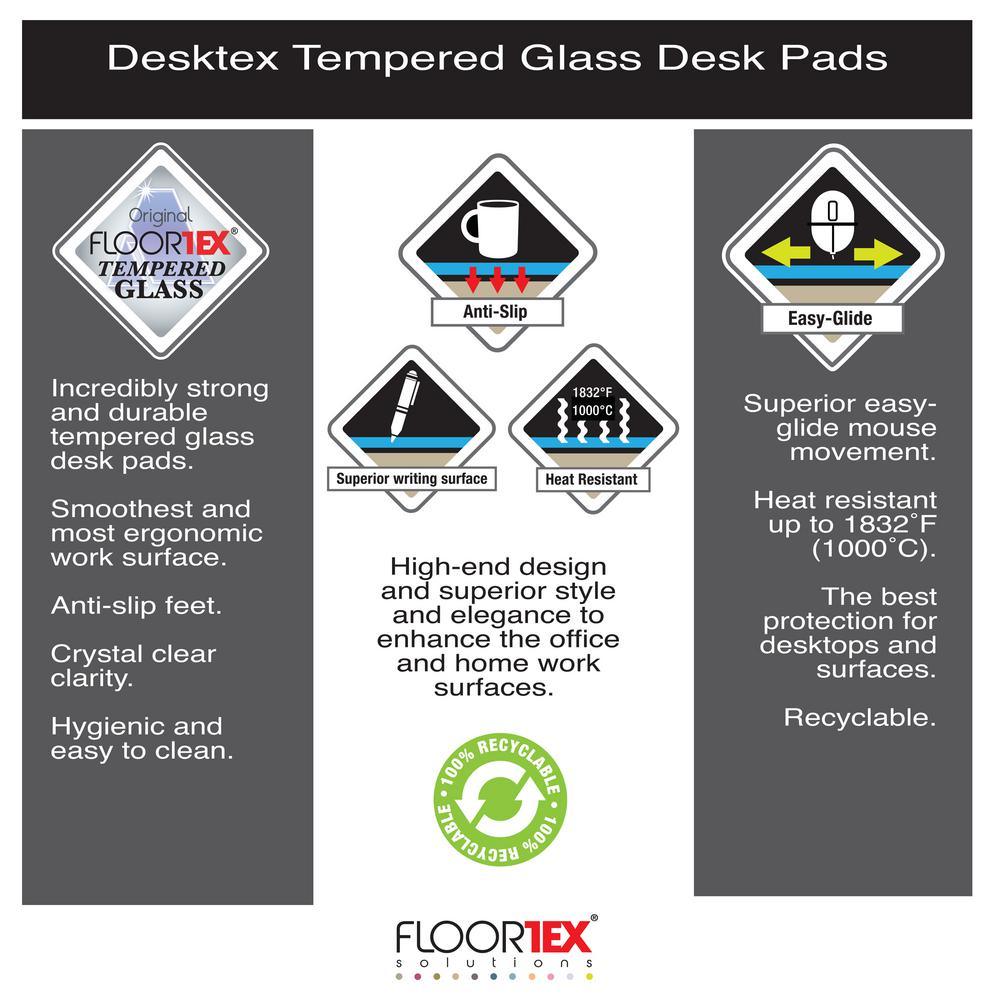 20 in. x 36 in. Glass Desk Pad - Super Arbor