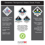 20 in. x 36 in. Glass Desk Pad - Super Arbor