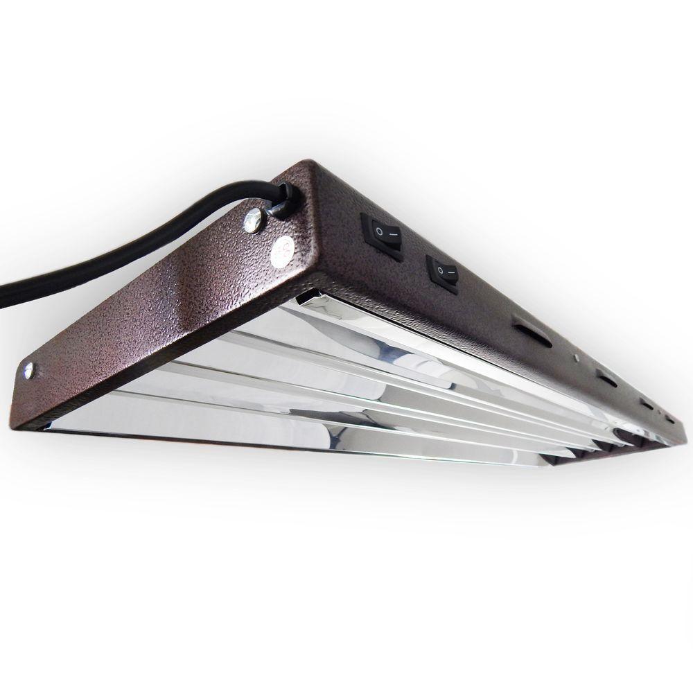 4 ft. 4-Bulb T5 High Output Copper Fluorescent Grow Light Fixture with Timer - Super Arbor