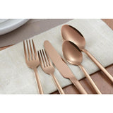 Brenner 40-Piece Stainless Steel 18/0 with Copper Finish Flatware Set (Service for 8)
