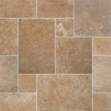 Riviera Tumbled Travertine Paver-Kits (30-Kits/480 sq. ft./Pallet) - Super Arbor