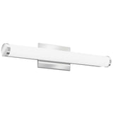 2 ft. Chrome LED Selectable Color Temperature 3000/3500/4000K Dimmable LED Contemporary Cylinder Vanity Light