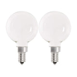 Feit Electric 60-Watt Equivalent G16.5 Candelabra Dimmable Filament ENERGY STAR White Glass LED Light Bulb, Daylight (2-Pack)