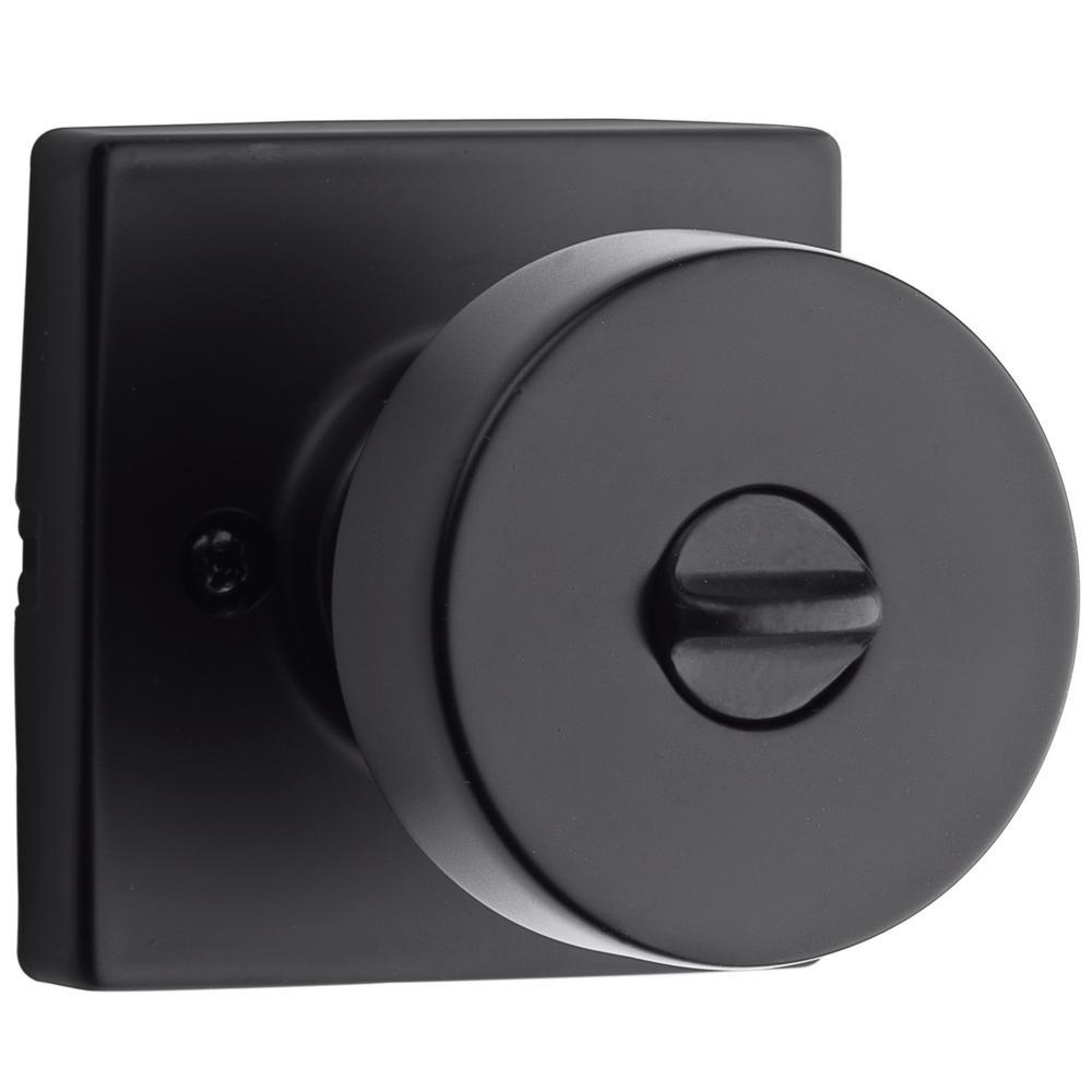 Pismo Square Matte Black Bed/Bath Door Knob - Super Arbor