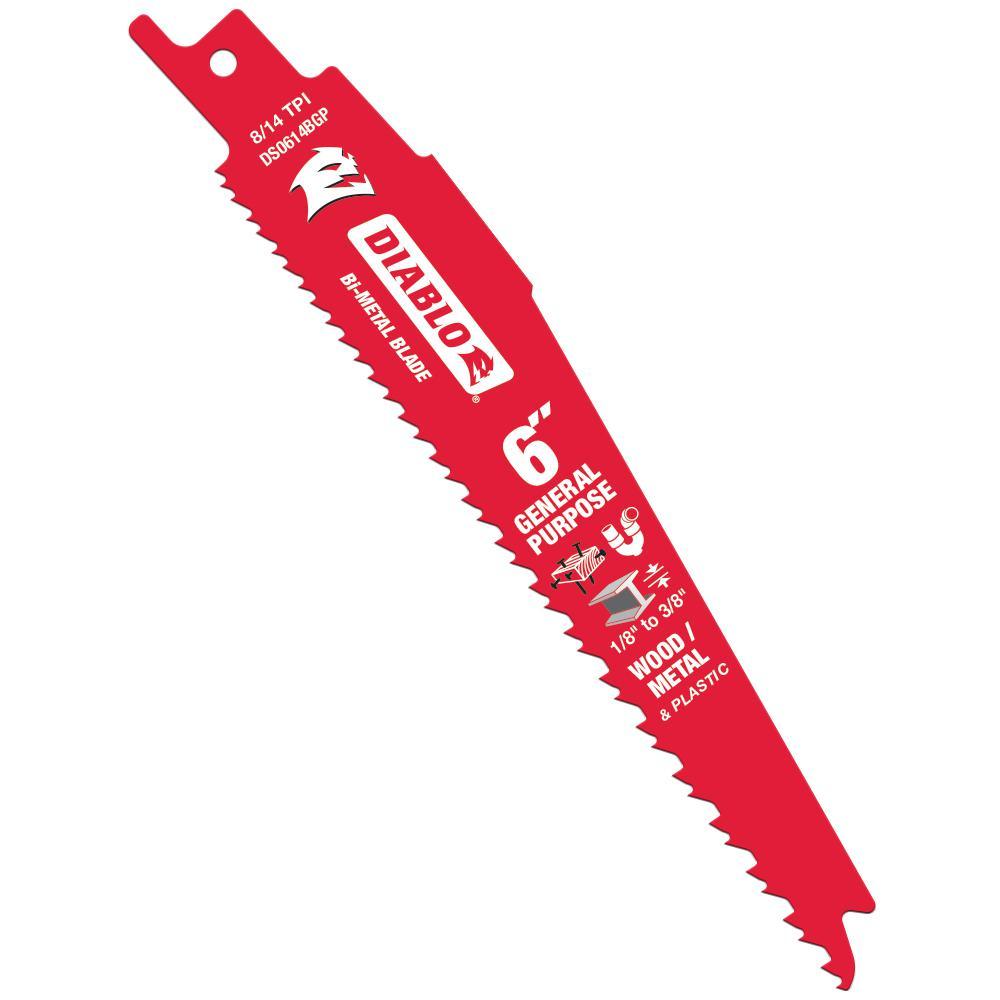 9 in. 8/14 TPI Demo Demon General Purpose Reciprocating Saw Blade - Super Arbor