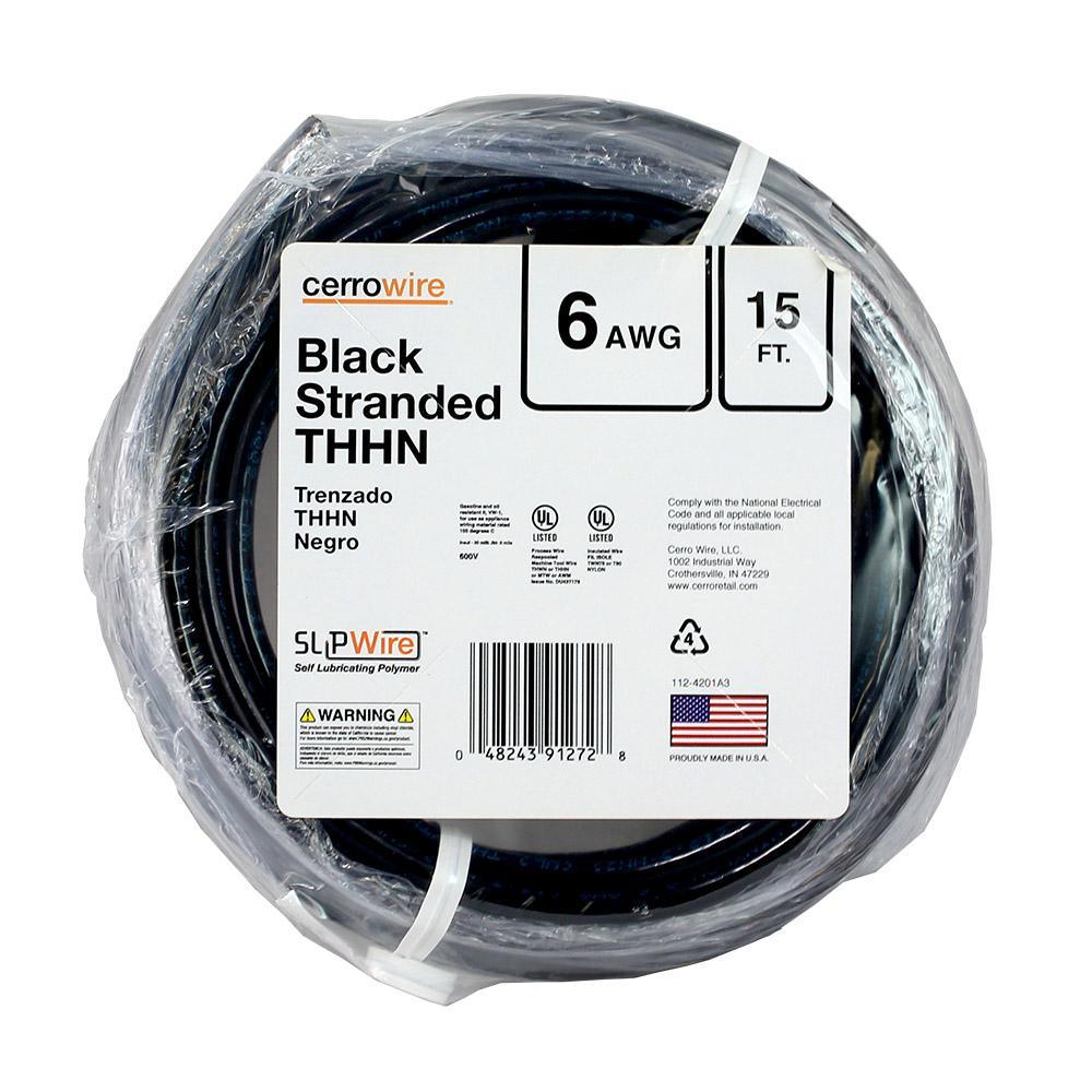 500 ft. 6/19 Black Stranded THHN Wire - Super Arbor