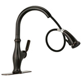 Worth Single-Handle Pull-Down Sprayer Kitchen Faucet in Oil Rubbed Bronze - Super Arbor