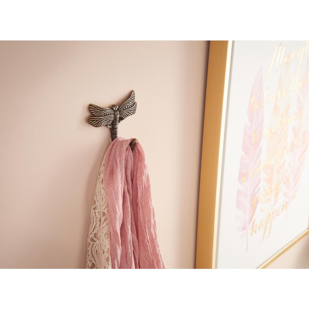 3-1/3 in. Warm Chestnut Dragonfly Wall Hook - Super Arbor