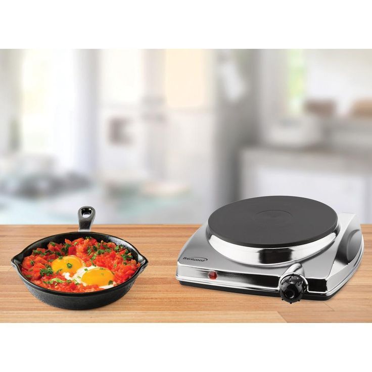 1000W Single Burner 10 in. Silver Electric Hot Plate