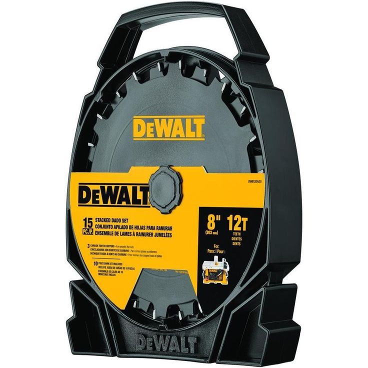 DEWALT 8-in 12-Tooth Carbide Dado Miter/Table Saw Blade