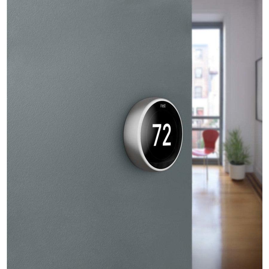 Google Nest Learning Smart Thermostat with WiFi Compatibility (3rd Generation) - White - Super Arbor